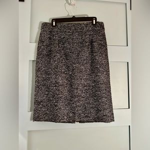 J. Crew pencil skirt, size 10. Black, gray & silver.
